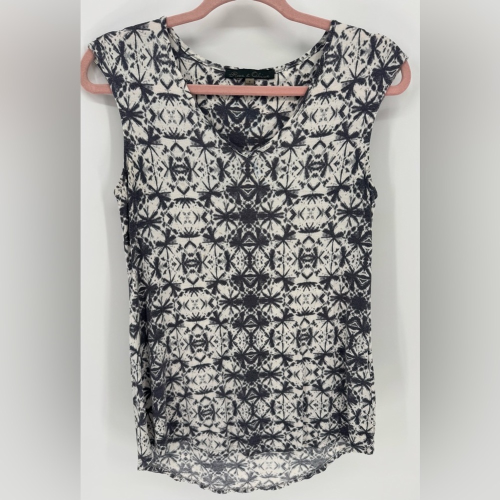 Rose + Olive Women's Sleeveless Tye Dye Blouse
